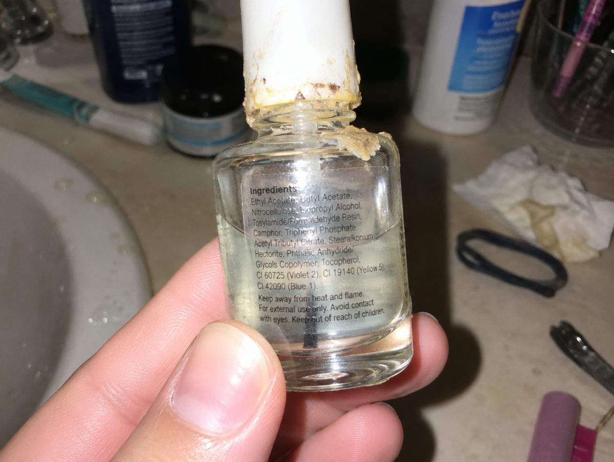 A hardener coats the nail. It does not change it.